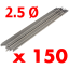 ¡Paquete de 150 electrodos AWS de 2.5 mm gratis!