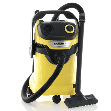 Aspirateur Eau Et Poussières Kärcher WD 5 - 1100W, 25L, Filtre Plissé | Soufflerie, Flexible 2.2m
