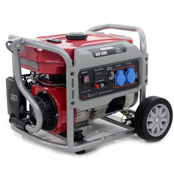 GeoTech Pro GGP 3500 - Generador de corriente con ruedas y AVR 3 kW - Continua 2.8 kw Monofásica