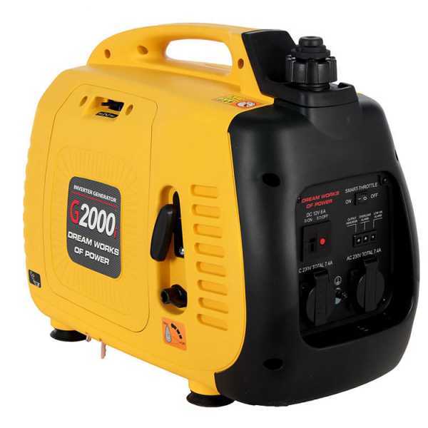 Generador eléctrico inverter 1,7 kW monofásico AMA G2000i silencioso, motor de gasolina