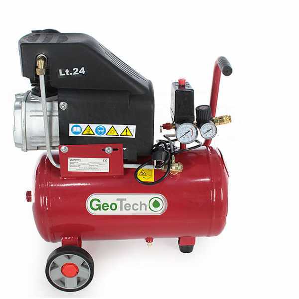 GeoTech AC 24.8.20 - Compresor de aire eléctrico de 24 l aire comprimido - motor 2 HP en venta
