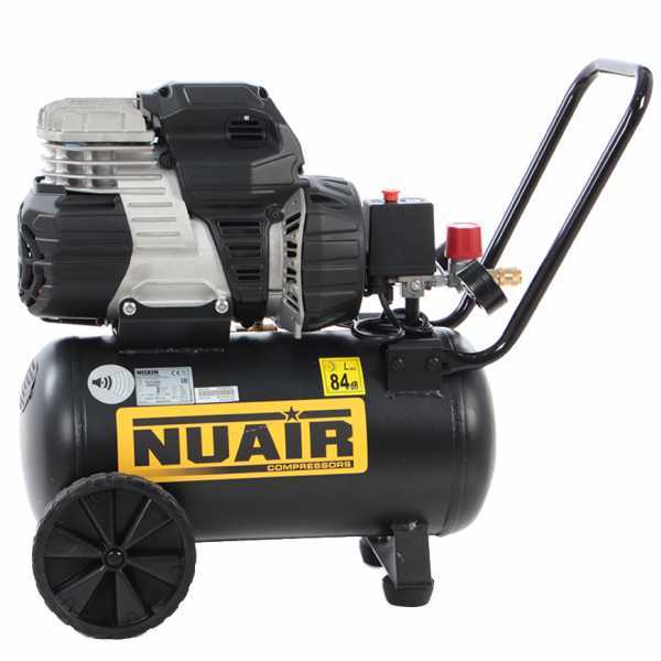Nuair Sil Air 244/24 - Compresor de aire eléctrico con ruedas - 1.5 HP - 24 l sin aceite - Silencioso en venta