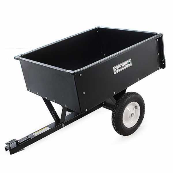 Remolque abatible para tractor cortacésped de metal GeoTech TC3080D cajón cm 97x76 (h 33 cm)