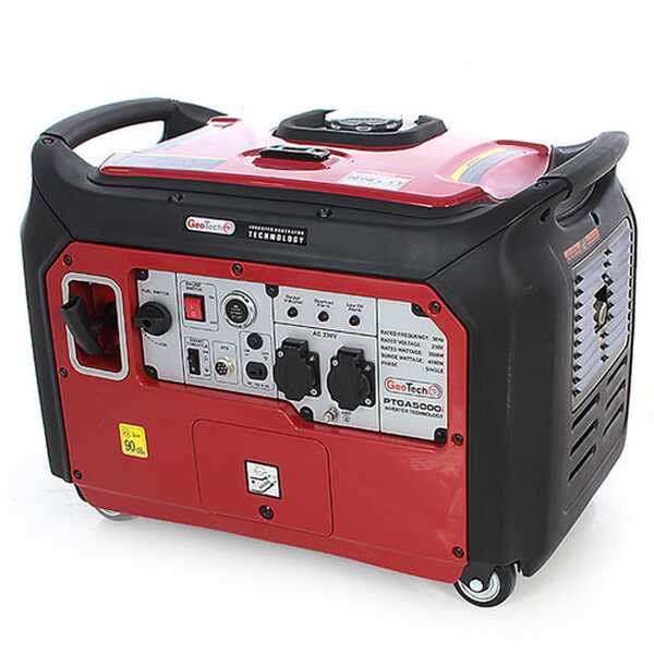 GeoTech-Pro PTGA 5000i - Generador de corriente silencioso inverter 4 kW - Continua 3.5 kw Monofásica