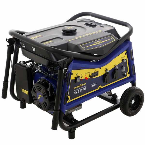 Generador eléctrico AVR 5 kW monofásico GoodYear GY 5501G de ruedas
