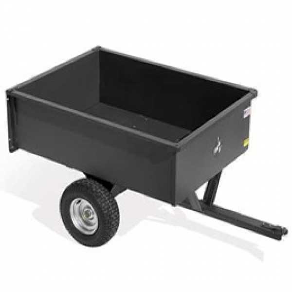 Carretilla de arrastre grande para tractor cortacésped, remolque de metal, ruedas grandes - 122x86(h 37 cm)