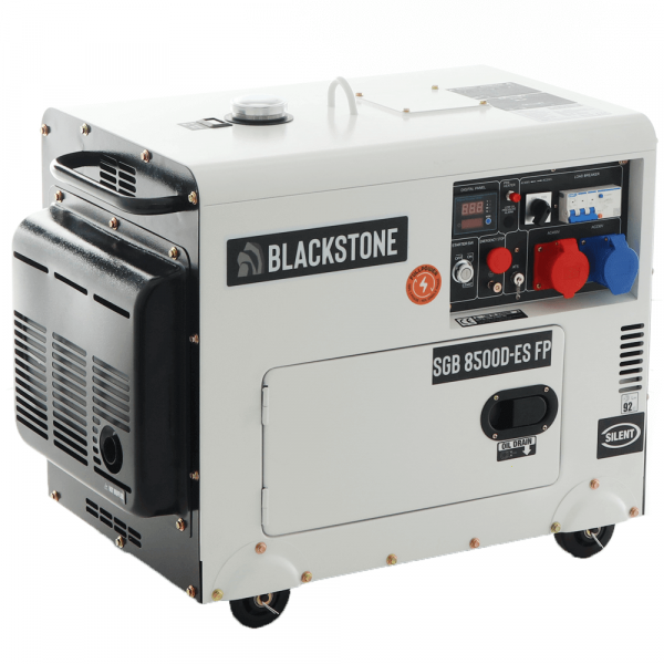 Blackstone SGB 8500 D-ES FP - Generador de corriente diésel silencioso con AVR 6.3 kW - Continua 6 kW Full-Power