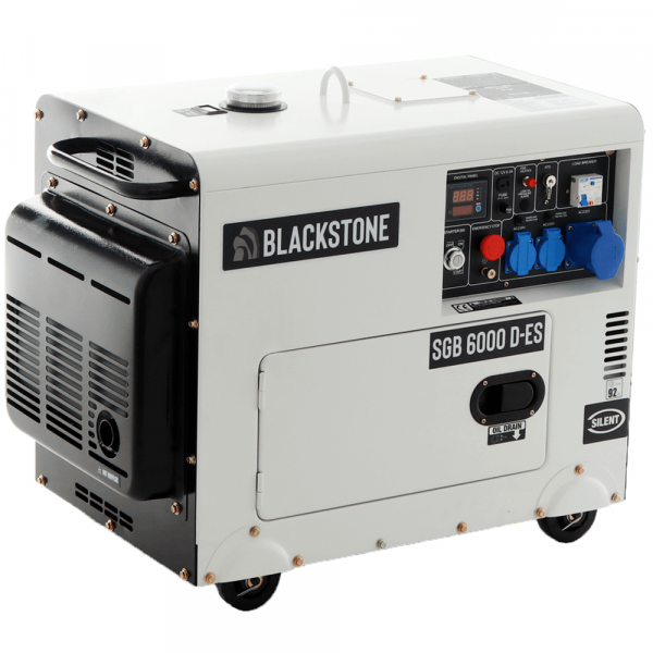 Blackstone SGB 6000 D-ES - Generador de corriente diésel silencioso con AVR 5.3 kW - Continua 5 kW Monofásica en venta