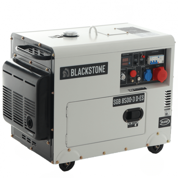 Blackstone SGB 8500-3 D-ES - Generador de corriente diésel silencioso con AVR 6.3 kW - Continua 6 kW trifásico en venta