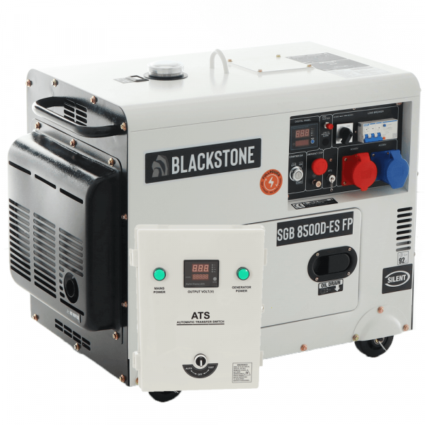 Blackstone SGB 8500 D-ES FP - Generador de corriente diésel silencioso con AVR 6.3 kW - Continua 6 kW Full-Power + ATS en venta