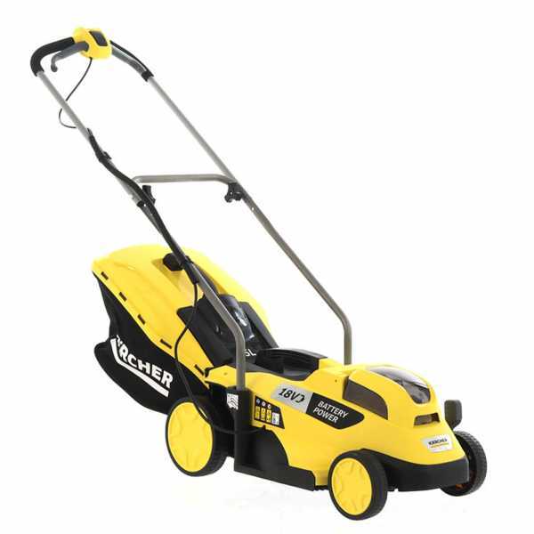 Cortacésped eléctrico de batería Kärcher LMO 18-33 - con saco de recogida