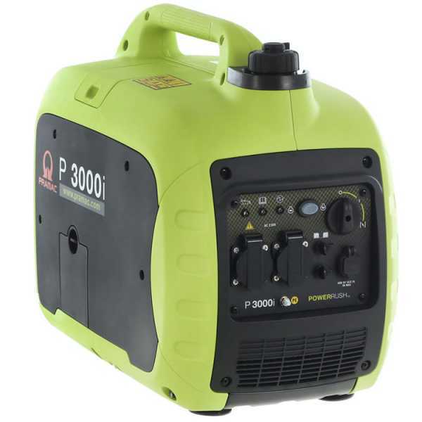 Pramac P3000I - Generador de corriente inverter a gasolina silencioso 2.6 kW - Continua 2.3 kW Monofásica