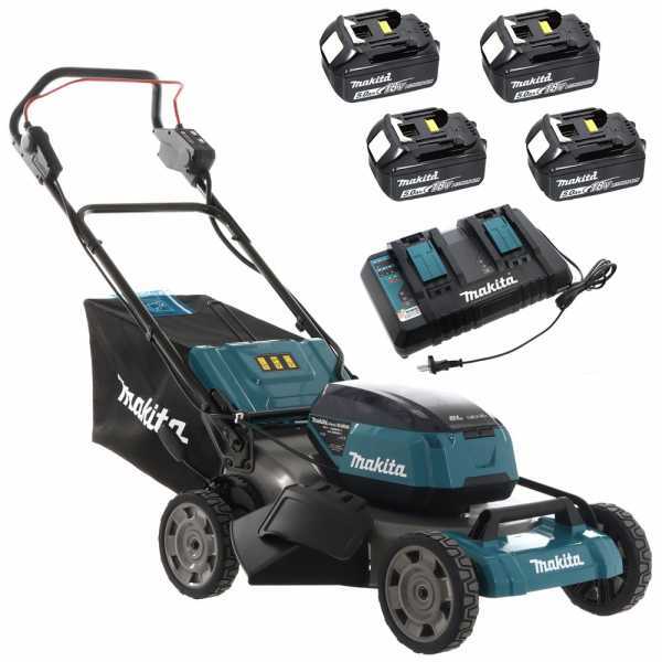 Cortacésped de batería MAKITA DLM530PT4 - Anchura de corte 53 cm - 4 baterías en venta