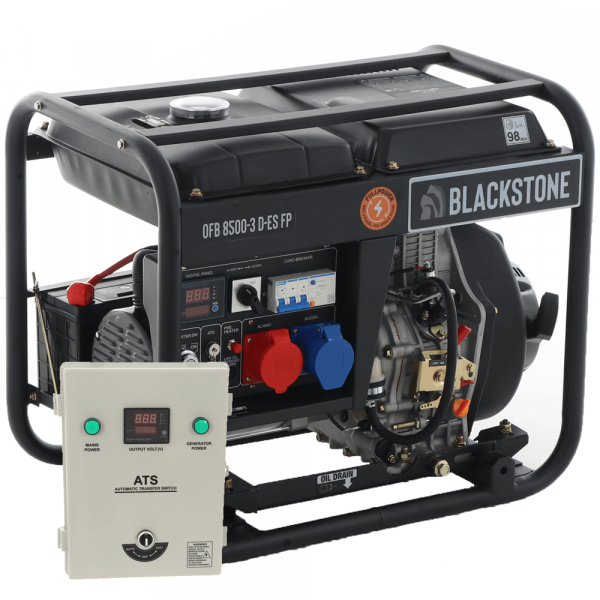 BlackStone OFB 8500-3 D-ES FP - Generador de corriente doésel con AVR 6.4 kW - Continua 5.6 kW Full-Power + ATS Monofásica en venta