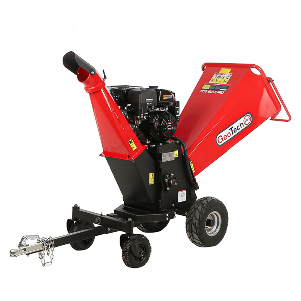 GeoTech-Pro PCS 160LE PRO - Biotrituradora de gasolina profesional - Motor Loncin G420FD