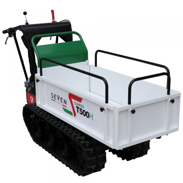 Carretilla de orugas con motor Seven Italy T500H GX - cajón extensible - capacidad 500 kg