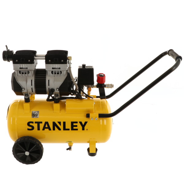 Stanley DST 150/8/24 SXCMS1324H - Compresor de aire eléctrico con ruedas - 24 l sin aceite - Silencioso en venta