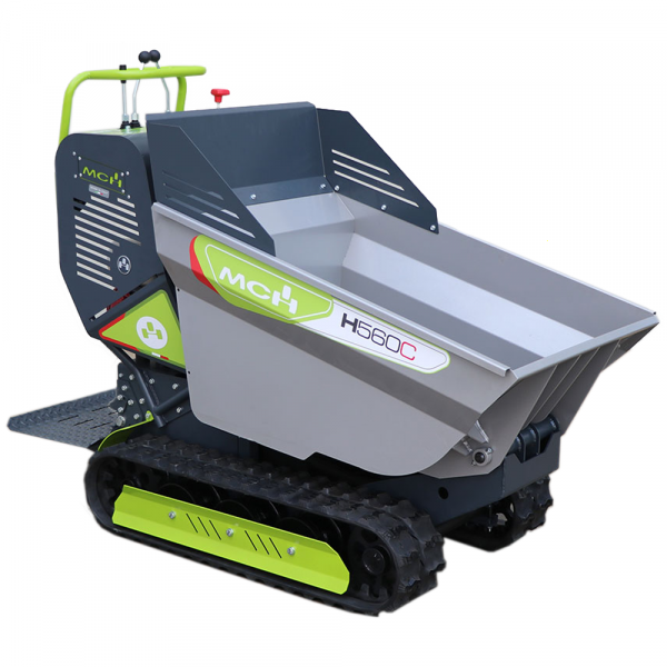 Carretilla de orugas con motor MCH H560C-GX - Caja dumper hadráulica 500 kg en venta