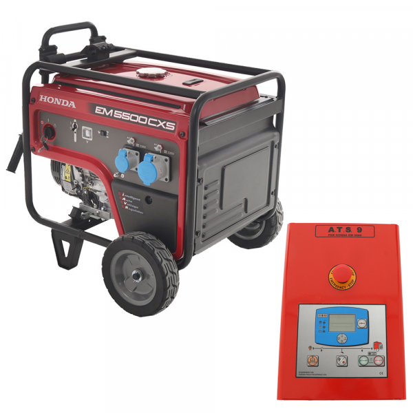 Generador eléctrico 5,0 kW monofásico Honda EM 5500CXS - Panel ATS de serie