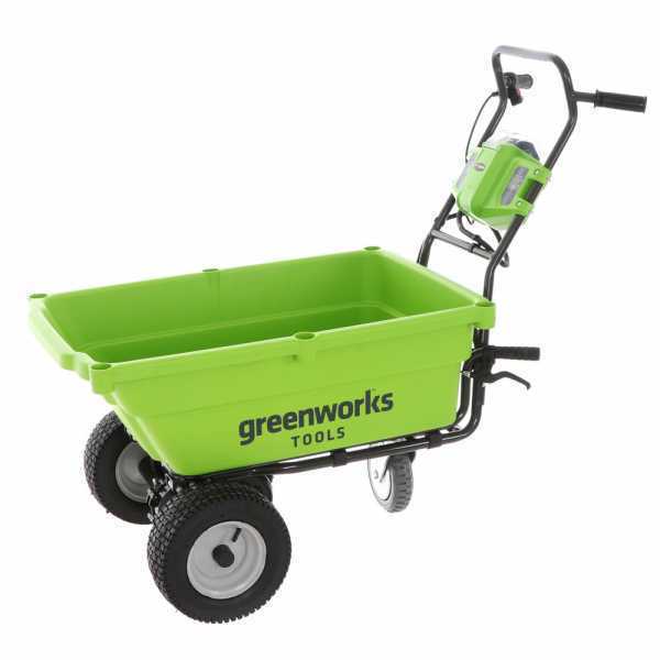 Carretilla eléctrica con ruedas Greenworks G40GC Garden Cart 40V - SIN BATERÍA NI CARGADOR