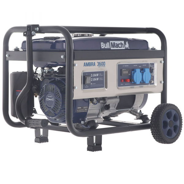Generador de corriente 2,8 kW monofásico BullMach AMBRA 3600 - con ruedas