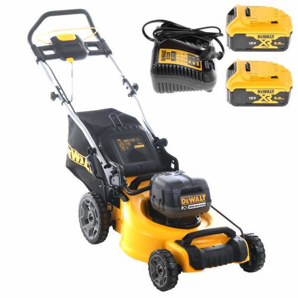 Cortacésped eléctrico de batería DeWalt DCMW564P2-QW -2 Baterías 18V/5Ah - Anchura de corte 48 cm