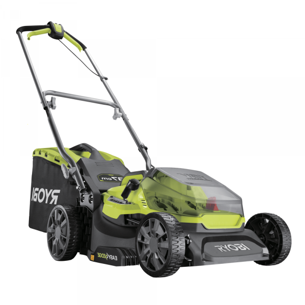 Cortacésped eléctrico de batería RYOBI RY18LM37A-140 - 18V - 4Ah - saco de 45 l - corte de 37 cm