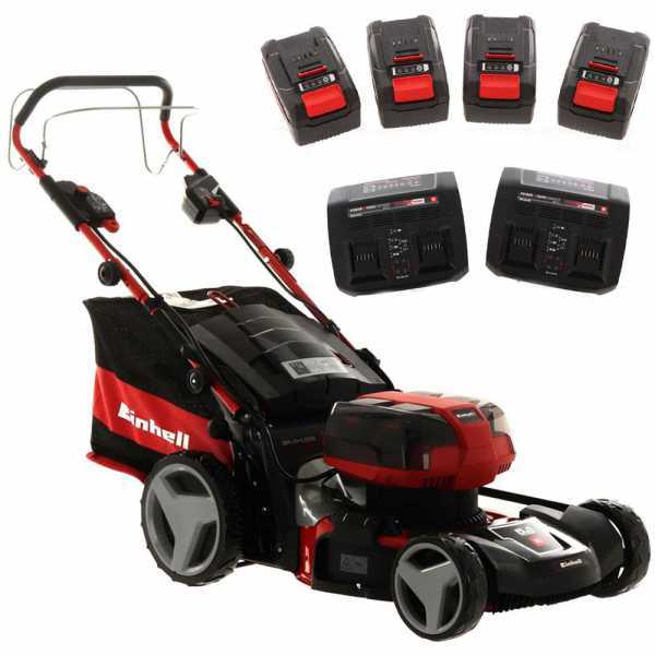 Einhell GE-CM 36/47 S HW Li - Kit - Cortacésped de batería autopropulsado - 4x18V/4Ah - Corte de 47 cm en venta