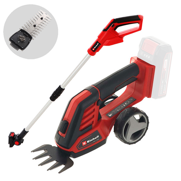 Einhell GE-CG 18/100 Li T - Tijera cortacésped con pértiga - BATERÍA Y CARGADOR NO INCLUIDOS