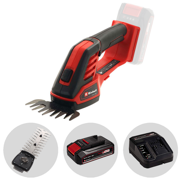 Einhell GE-CG 18/100 Li - Tijera cortacésped de batería - Cortasetos - 18V 2.5Ah