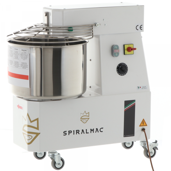 Amasadora de espiral  de alta hidratación trifásica SPIRALMAC SV20HH - 2 velocidades - 20 kg en venta
