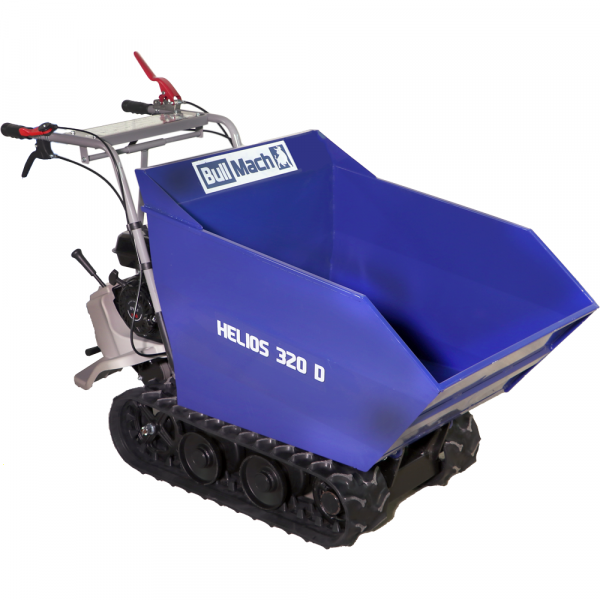 Carretilla de motor con orugas BullMach HELIOS 320 D - Caja dumper manual con capacidad de carga máxima de 320 kg