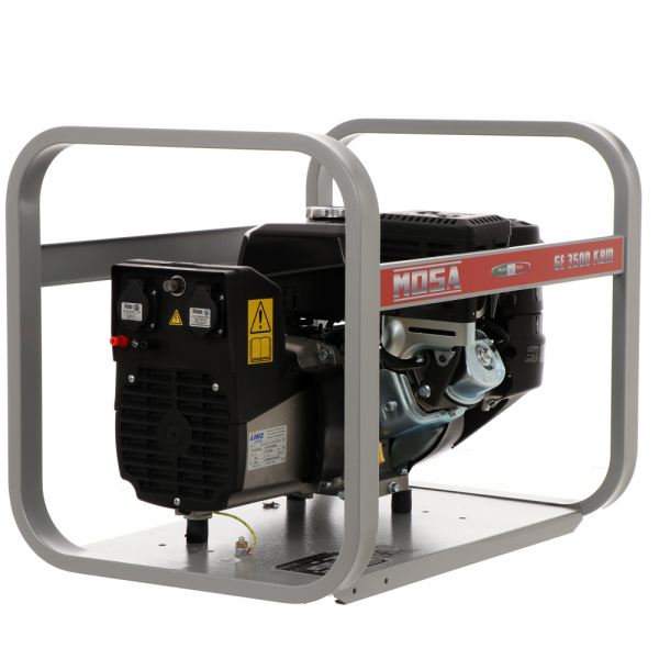 Generador eléctrico 2,6 kW monofásico MOSA GE 3500 KBM, alternador italiano, motor Kohler