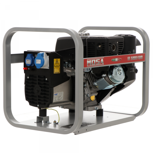 Generador eléctrico 3,6 kW monofásico MOSA GE 5000 KBM, alternador italiano, motor Kohler