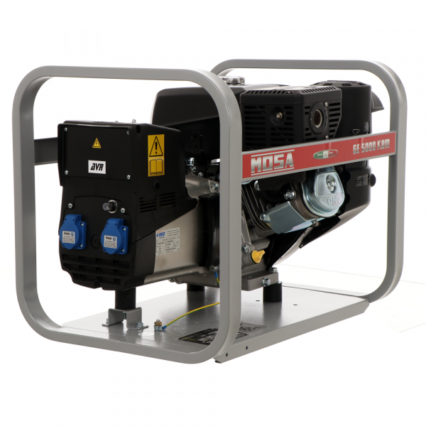 Generador eléctrico 3,6 kW monofásico MOSA GE 5000 KBM AVR, alternador italiano