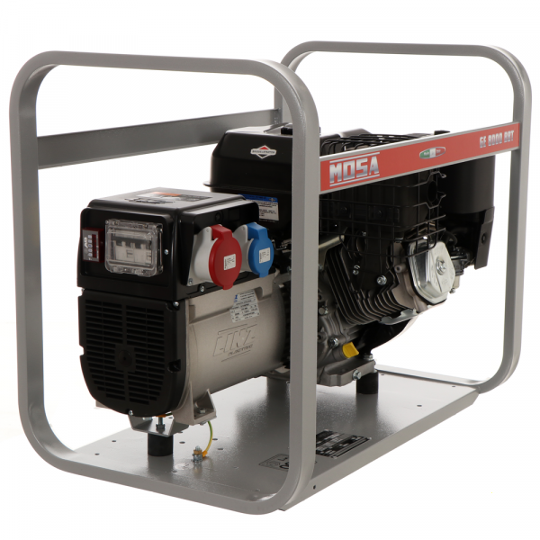 MOSA GE 8000 BBT - Generador de corriente a gasolina 6.4 kW - Continua 5.6 kW Trifásico