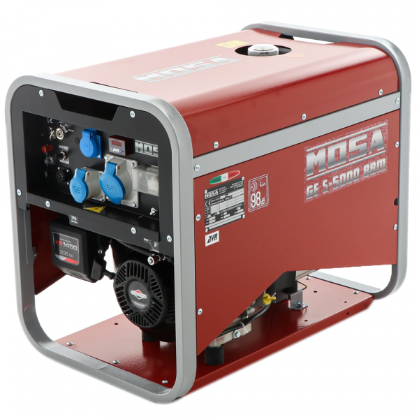 Generador eléctrico 3,6 KW monofásico MOSA GE S-5000 BBM AVR EAS - Arranque eléctrico