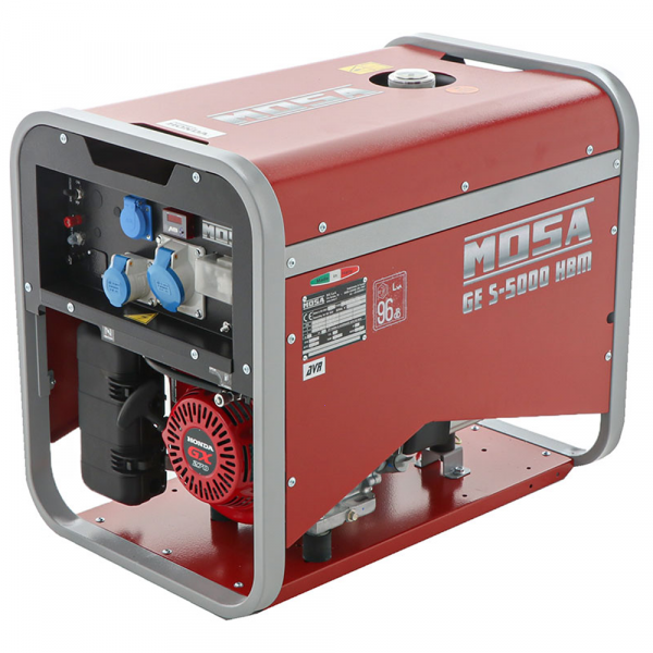 Generador eléctrico 3,6 kW monofásico MOSA GE S-5000 HBM AVR - Alternador italiano