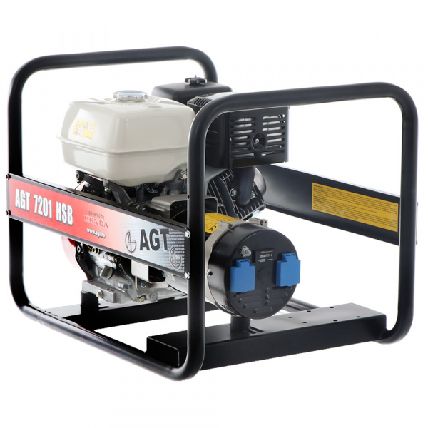 Generador eléctrico 5.7 kW monofásico de gasolina AGT 7201 HSB - Motor Honda GX390