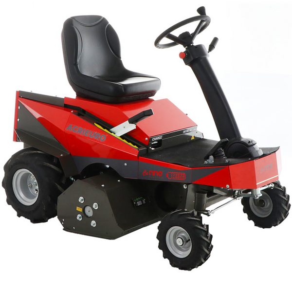 Tractor cortacésped desbrozador eléctrico CaRINO - Motor de batería 48V/200 Ah - Ancho de corte 110 cm