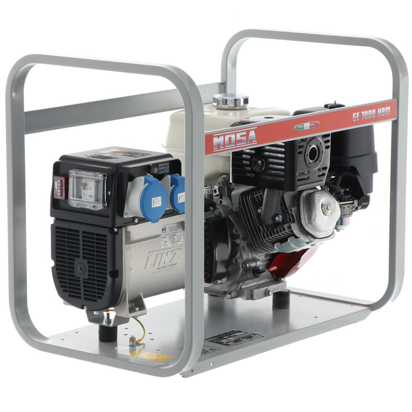 MOSA GE 7000 HBM - Generador de corriente a gasolina con placa AVR 6 kW - Continua 5 kW Monofásica - Motor Honda GX390