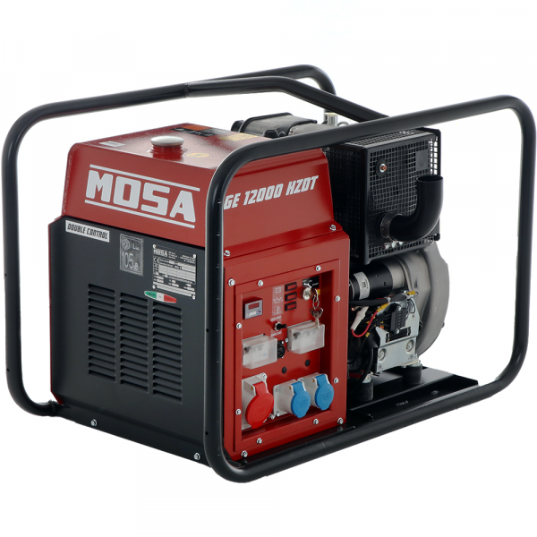 Generador eléctrico 9.6 KW Trifásico MOSA GE 12000 HZDT - Diésel HATZ - Alternador Italiano