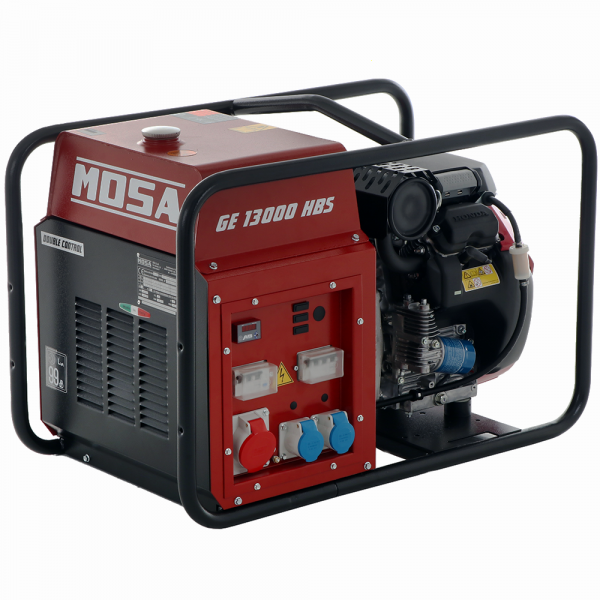 Generador eléctrico 9.2 KW Trifásico MOSA GE 13000 HBS - Honda GX630 - Alternador Italiano