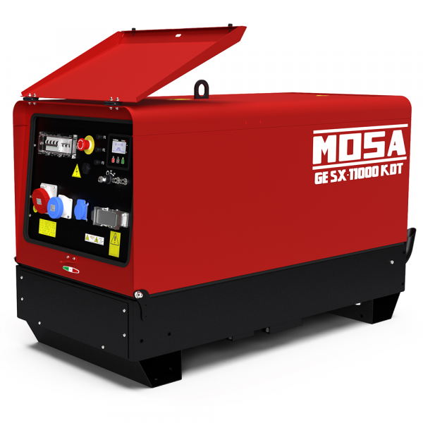 Generador eléctrico silencioso 8 kW trifásico diésel MOSA GE SX-11000 KDT - Kohler-Lombardini KDW702
