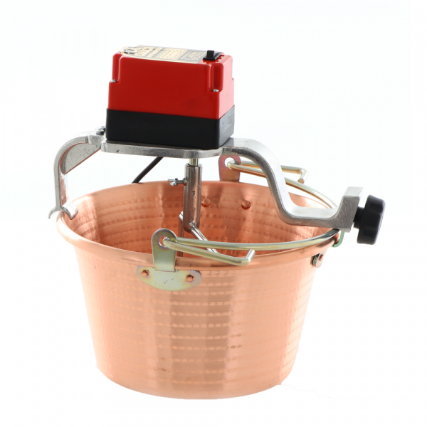 Caldero eléctrico en cobre martillado para polenta NuovaFac Cuoca Automatica - base plana  9 l - 24 W en venta
