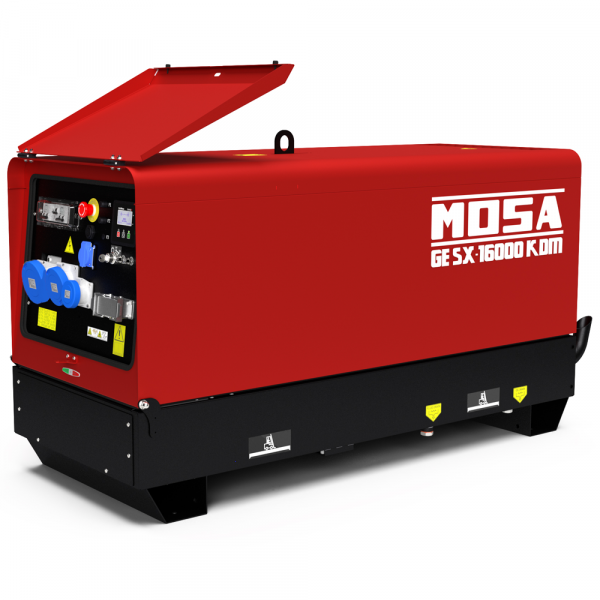 Generador eléctrico silencioso 13 kW monofásico diésel MOSA GE SX-16000 KDM - Kohler-Lombardini KDW1003