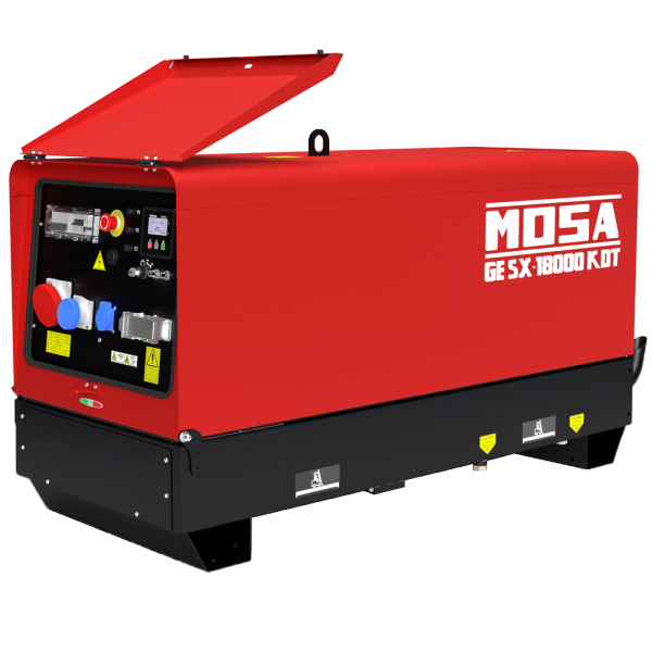Generador eléctrico silencioso 13.2 kW trifásico diésel MOSA GE SX 18000 KDT - Kohler-Lombardini KDW1003