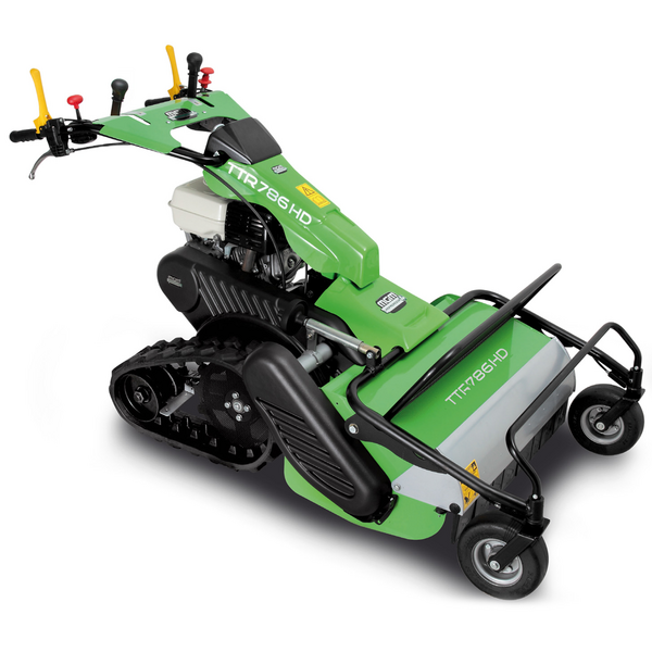 Lampacrescia MGM TTR886HD - Desbrozadora de Orugas con martillos - Honda GX390 Pendientes Fuertes