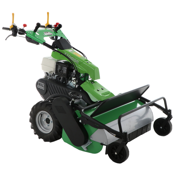 Lampacrescia MGM TTR886 - Desbrozadora de ruedas con martillos - Ruedas gemelas - Honda GX390 Pendientes Fuertes