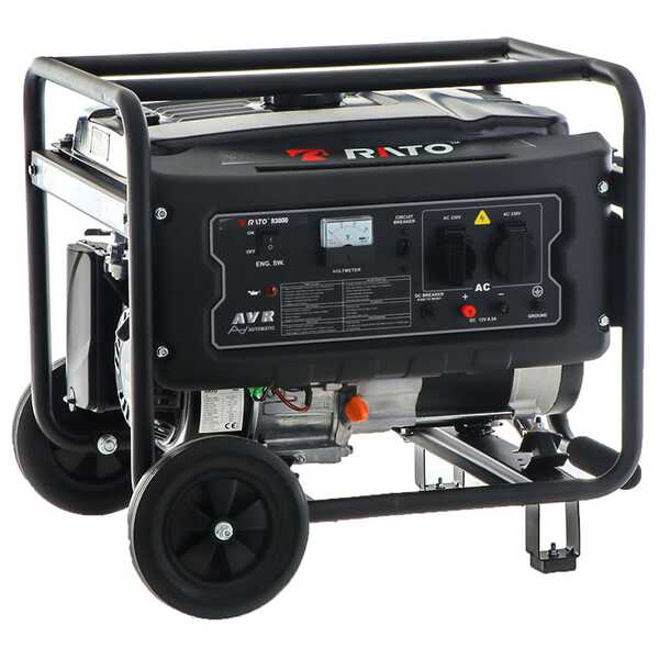 Generador monofásico de gasolina Rato R3000 - de ruedas - 2.7kW
